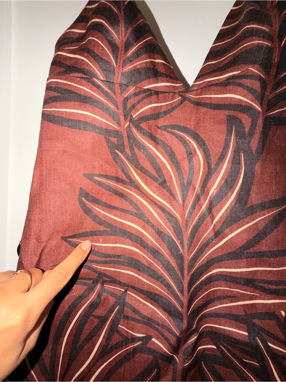 Retrofete Brown Palm-Print Mini Dress - Picture 7 of 12